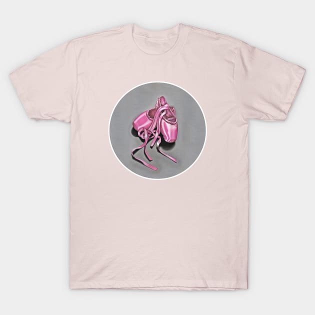 Pink Ballet Slippers T-Shirt by SandraGale Art